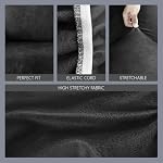molasofa Leather Like Stretch Futon Slipcover Armless Futon Bed Sofa Cover Furniture Protector with Elastic Bottom, Soft and Washable Futon Cover for Sofa Bed Stay in Place（Medium，Dark Grey） - Image 4