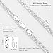 Waitsoul 925 Sterling Silver Lobster Clasp 5mm Necklace for Men/Women Rope Chain Silver Necklace Chain Diamond Cut 16-30 Inches (22)