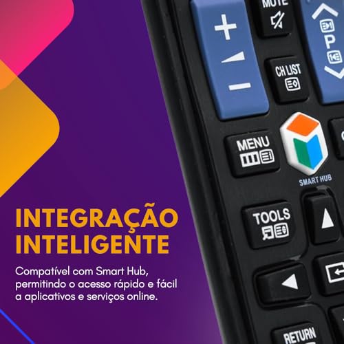 Controle Remoto Compatível Com Tv Smart 3D Futebol Samsung LED HDTV Futebol Smart Hub AA59-00588A Bn