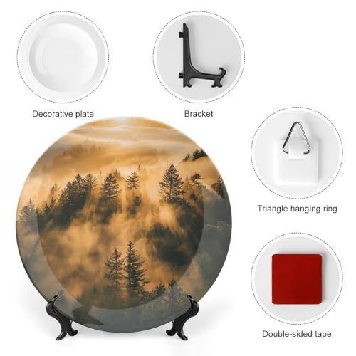 Plato decorativo de porcelana hueso blanco 7 pulg miniatura 3