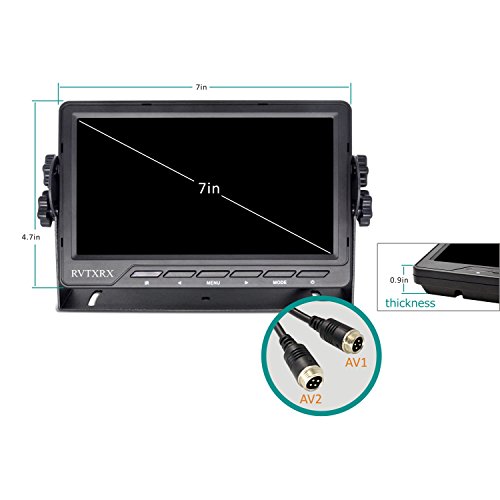 Backup Camera System with 7 inch Definition Display + IP69 Waterproof and Night Vision Reverse Camera for Truck, Trailer, RV, Motorhome etc. by RVTXRX - Image 2
