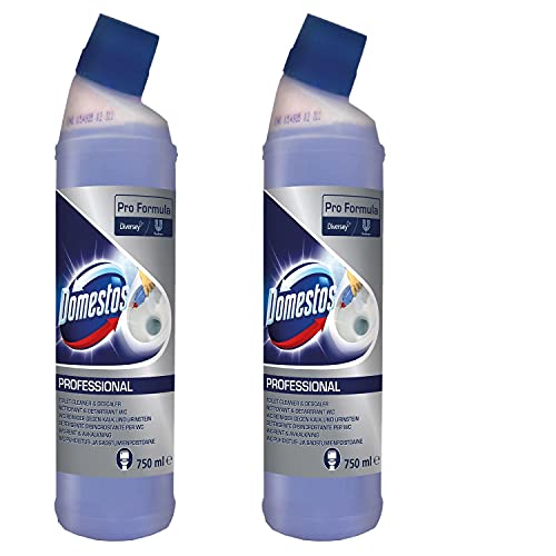 Domestos Professional Limescale and Ultimate Toilet Cleaner with Descaler,750ml (Pack of 2)