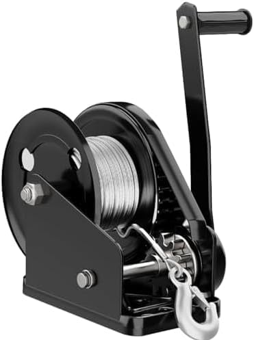 Heavy Du Manual Ratchet Winch with Hook for Trailers ATV UTV and Boats High Capaci Portable Towing Solut for Outdoor Adventures