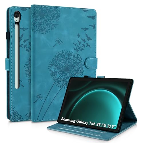 Rostsant Hülle für Samsung Galaxy Tab S10 Lite/S10 FE 10.9\" 2025/S9 FE 10.9\"/S9 11 Zoll Löwenzahn PU Leder Flip Case Brieftasche Tasche Hülle Magnetisch Hülle für Samsung Galaxy Tab S10 FE Blau Rostsant Hülle für Samsung Galaxy Tab S10 Lite/S10 FE 10.9\" 2025/S9 FE 10.9\"/S9 11 Zoll Löwenzahn PU Leder Flip Case Brieftasche Tasche Hülle Magnetisch Hülle für Samsung Galaxy Tab S10 FE Blau