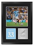 HWC Trading Nico O'Reilly Manchester City Gifts Printed Signed Autograph Picture for Soccer Fans and Supporters - 16" x 12" Portrait Framed (ID-005505)