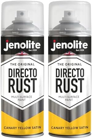 JENOLITE Directorust Spray Paint Satin Finish | SAGE GREEN | 400ml | Direct To Rust Spray Paint For Metal | All-In-One Multi Surface Paint for Metal, Wood, Plastic, Ceramic | RAL 7494C