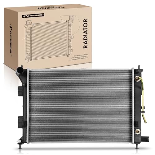A-Premium Engine Coolant Radiator Assembly with Transmission Oil Cooler Compatible with Hyundai Elantra 2011 2012 2013 & Kia Soul 2012 2013