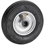 Dörner + Helmer Luftrad, 200mm x 50mm x 20 mm, 75kg Tragkraft, 60mm Nabe, für Sackkarren, Stahlfelge, Rollenlager