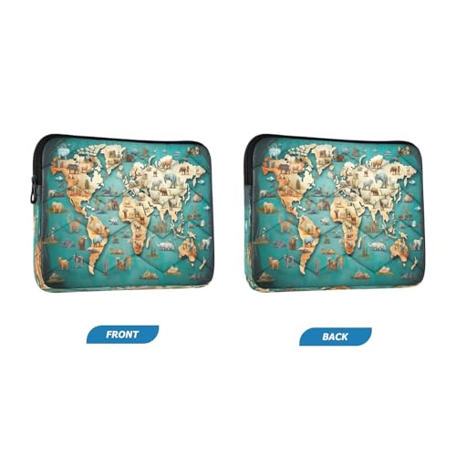 Funda protectora para laptop 13-14 pulgadas con diseño animal miniatura 2