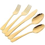 1 set: 1 couteau + 1 fourchette + 1 cuillère à soupe + 1 fourchette à salade + 1 cuillère à café