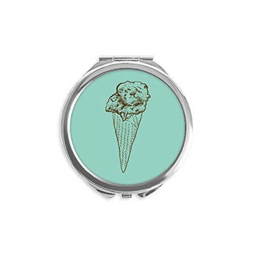 Miroir de poche rond pour retouches rapides miroir de maquillage portable