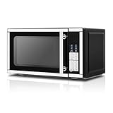 Smad 0.7 Cu.Ft Small Microwave Small Space, Mini Microwave with 6 Auto Menus and Child Lock, 700W Countertop Oven for Apartments, Dorm and Kitchen, Stainless Steel