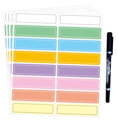 Assorted Colors Waterproof Removable Labels - 400PCS with...