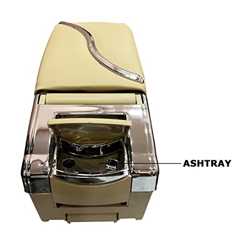 Image of Oshotto PU Leather AR-02 Car Armrest Console Box Compatible with Maruti Suzuki Alto 800 - Beige