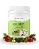 NaturalSlim Coconut Oil with CoQ10 - MCT Oil Organic Coconut Oil for Baking, Mixing with Shake, Smoothies, Coffee, or Ingest Directly - Boost Energy, Metabolism and Immune System Fresh Flavor