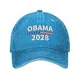 Obama 2028 Hat, Adjustable Blue Baseball Cap for Men, Premium Cotton Dad Hat with Buckle Closure for Casual Daily Wear