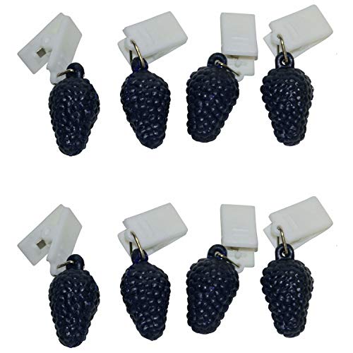 Preisvergleich Produktbild all-around24 Tischdeckenbeschwerer Tischtuchbeschwerer Tischdeckenklammer Tischdeckenhalter (8 Stück - Brombeere)