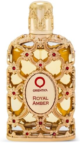Luxury Royal Amber 2.7oz/80ml Eau De Parfum – Fruity Notes of Vanilla, Bergamot, Pineapple, Amber Oud Arabic Perfumes for Women & Men - Perfumes Arabes de Mujer y Hombres