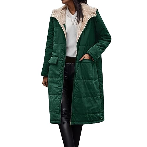 Veste d'hiver avec poches et sweat à capuche en polaire réversible deux styles