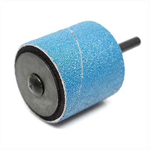 Benchmark Abrasives 1-1/2" X 1-1/2" Rubber Expanding Drum For Spiral Band With 1/4" Mandrel For Sanding Smoothing Shaping Polishing Groove Fiberglass Hard Wood #TOP2