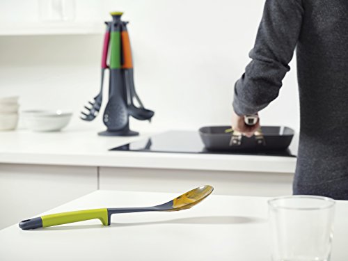 Joseph Joseph Carousel Nylon Kitchen Utensil Tool and Gadget Set with Rotating Storage Stand, 6-Piece Non Stick Tools with Ergonomic Handles, Multicolor by Joseph Joseph - Image 4