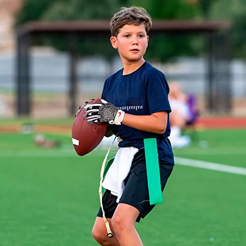 Spomat Youth Football Gloves Kids Silicone Grip Receiver Gloves With Super Stick Ability For Best Game Experience, Rocket Black M/L #TOP6