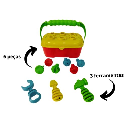Maletinha de Ferramentas c/ Acessórios, Divplast 128, +24 Meses - 132875