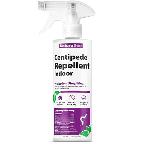 NatureStop Centipede Repellent Spray for Indoor Use Centipede Deterrent for Basements & Bathrooms 16 oz (475mL)