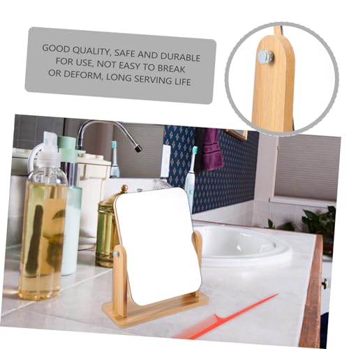 Espejo de maquillaje simple con base para baño miniatura 3
