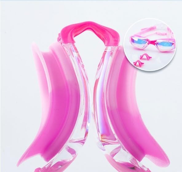 Professional Waterproof and Anti-fog Swimming Earplugs Electroplated Goggles Silicone