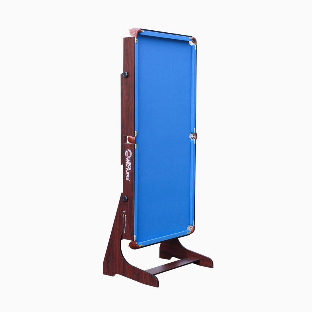 MARSHAL FITNESS Premium 6 Feet Pool Table In Green And Blue - Mdf 182.8X91.4X78.7Cm Multicolour