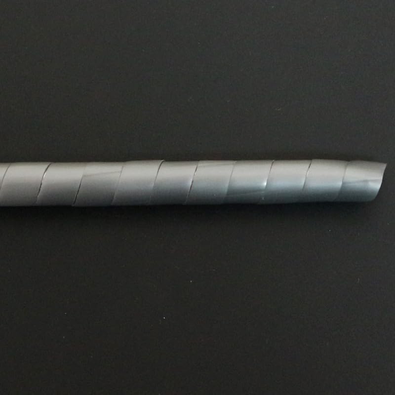 50mm White/Black Spiral Wire Wrapping Bands Organzier Cable Sleeve Winding Pipe Line Bundle Mangement Hose Tube Protection Cord - (Color: 5 Meter Black, Inside Diameter: 50mm)