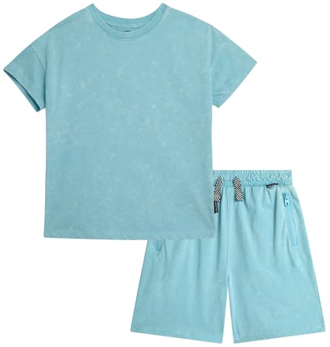 Image of Volcom Toddler Baby Boy Shorts Set - 2 Piece Short Sleeve Graphic Tees and Shorts Infant Toddler Little Boys Summer Outfits