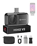 HIKMICRO Mini2 V2 サーモグラフィー サーマルカメラ、スマホ用 iOS/Android対応、256x192 赤外線解像度、SuperIR技術、50°広角、ビデオ録画対応、25Hzフレームレート、バッテリー不要、スマホ/タブレット/PC用、USB-C/Lightningポート、付属品(延長ケーブル/USB‑C延長・Lightning変換アダプター)