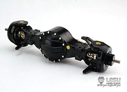 Lesu Metall Vorderachse Differentialschloss RC 1/14 Traktor LKW Q9006 Modell,Kompatibel mit DIY-Tamiya