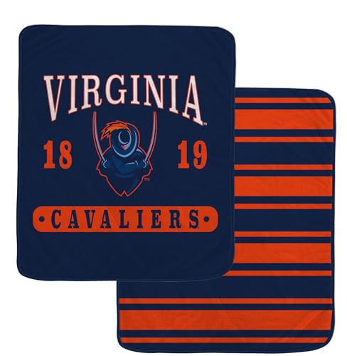 Pegasus Sports NCAA Virginia Cavaliers Varsity Plaque 2 Sided Blanket