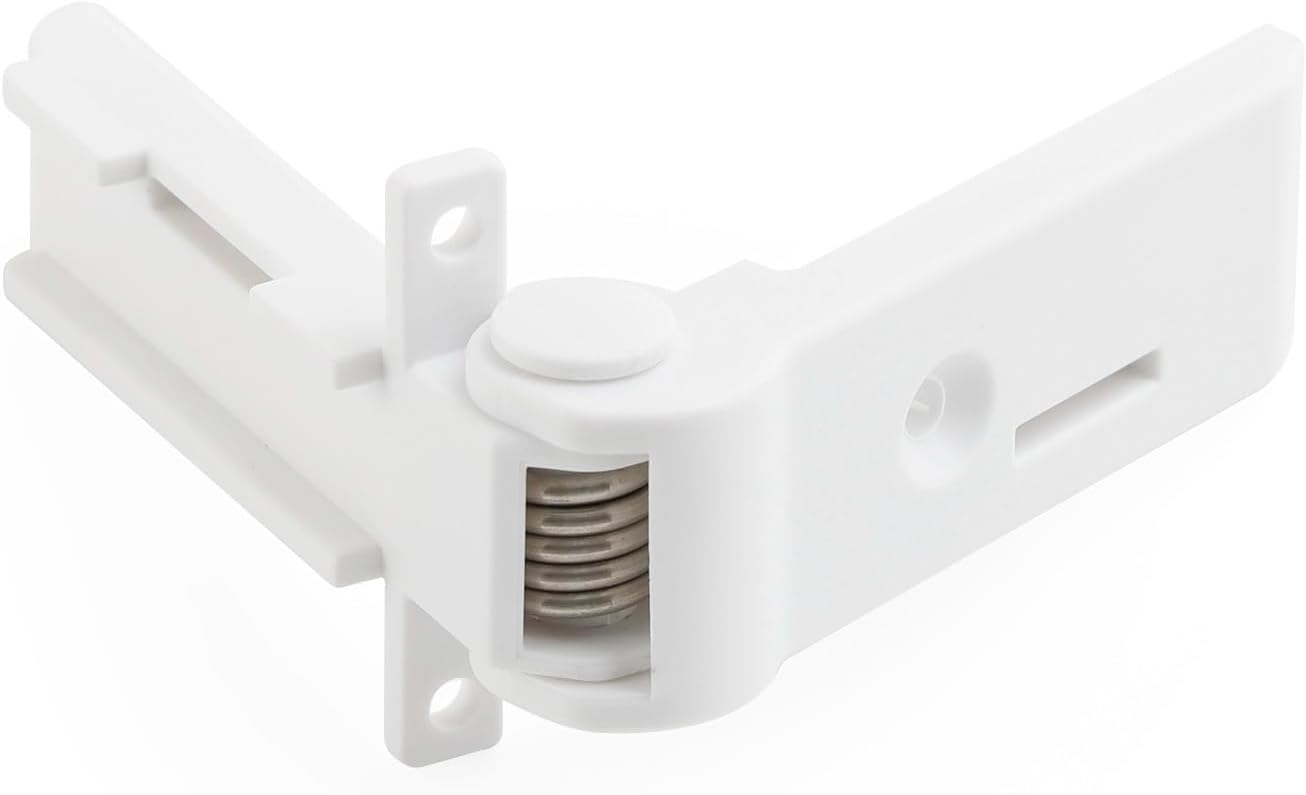 Fridge Freezer Compartment Hinge, RV Caravan Motorhome Parts for Dometic Fridge Freezer Compartment Hinge Dometic Fridge Replacement Parts - White # 2412125011