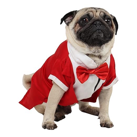 Dog Tuxedo or Dog Tuxedo Wedding Dress, Pet Outfit for Dogs, Dog Clothes, Elegant Dog Costume, Dog Dress for Male Dogs,Dogs Tuxedo, Dog Wedding Bow Tie Shirt Formal (Red)(22) (B0BJW3V6KY) Amazon Price History, Amazon Price Tracker
