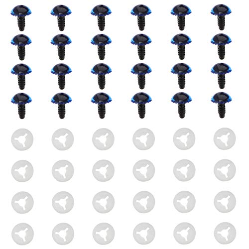 EXCEART 30Pcs Olhos de Segurança Olhos de Plástico Preto Olhos Azuis Olhos de Boneca para Bichinhos