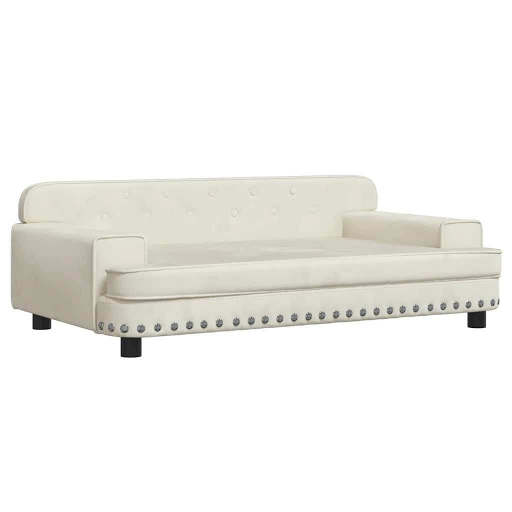 Genérico Cama para Perros de Terciopelo Crema 90x53x30 cm,Producto para Mascotas y Animales,Productos para Mascotas,Productos para Perros,Camas para perros-171874