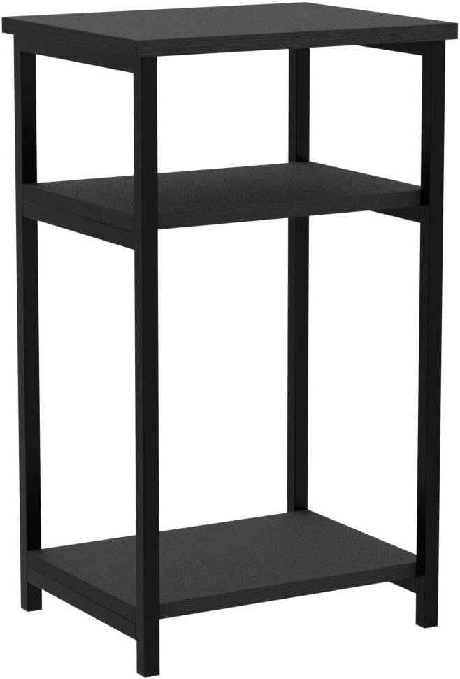 Furinno JUST 3-Tier Metal Frame Telephone Table, Set of 2, Espresso image 5