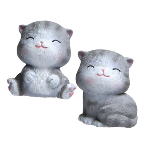 DOITOOL Imanes para Nevera Forma de Gato Pequeño Tigre Set de 2 Piezas de Resina Gris Adhesivos Decorativos para Cocina Hogar y Oficina Diseño Magnético Ecológico y Ligero