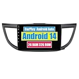 RoverOne Autoradio Stéréo pour Honda CRV CR V 2012 2013 2014 2015 2016 avec Lecteur Multimédia Android Auto Navigation GPS Écran Tactile Bluetooth WiFi USB CarPlay