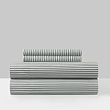 Chic Home Brooke 3 Piece Sheet Set Super Soft Contemporary Two Tone Striped Pattern Design – Includes 1 Flat, 1 Fitted Sheet, and 1 Pillowcase, Twin, Green