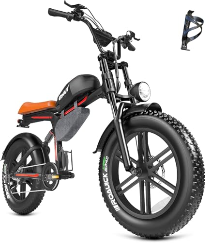 QNUT Electric Bike for Adults-1500W Peak Motorcycle Bicycle,28MPH,48V 18Ah Battery,Max