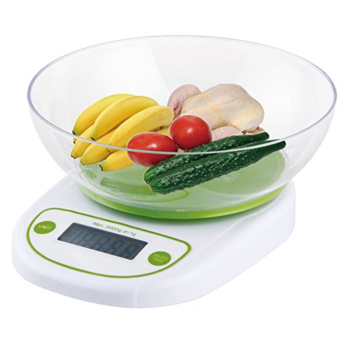 ELEOPTION® 1-5000g Digital Kitchen Food Diet Postal Scale Electronic Weight Balance Mirable 11 lb