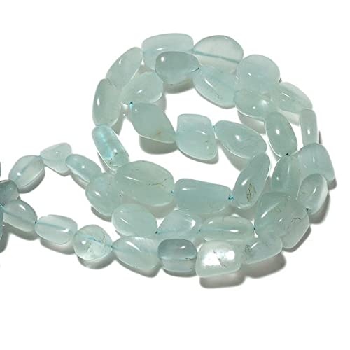Aquamarine beads nugget tumbles pierres naturelles de 8mm à 13mm pour fil LKBEADS
