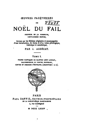 Oeuvres Facétieuses - Tome I (French Edition)