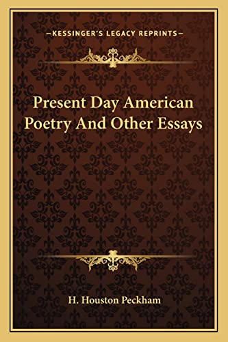 Present Day American Poetry And Other Essays