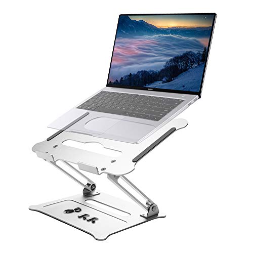 Laptop Stand Ergonomic Adjustable Aluminum Computer Stand with Heat-Vent Portable Laptop Holder Notebook Stand Compatible for 10-17